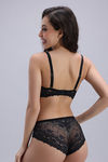 Zivame Padded Non Wired 3/4th Coverage Strapless Bra - Black — thumbnail 3