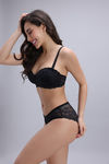 Zivame Padded Non Wired 3/4th Coverage Strapless Bra - Black — thumbnail 4