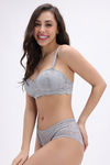 Zivame Padded Non Wired 3/4th Coverage Strapless Bra - Grey — thumbnail 4