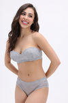 Zivame Padded Non Wired 3/4th Coverage Strapless Bra - Grey — thumbnail 6