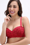 Zivame Padded Non Wired 3/4th Coverage Strapless Bra - Wine — thumbnail 5