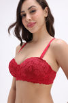Zivame Padded Non Wired 3/4th Coverage Strapless Bra - Wine — thumbnail 6