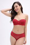 Zivame Padded Non Wired 3/4th Coverage Strapless Bra - Wine — thumbnail 7