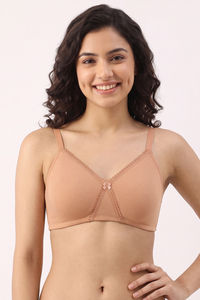 Zivame Essentials Double Layered Non Wired Full Coverage T-Shirt Bra - Sirocco — thumbnail 2