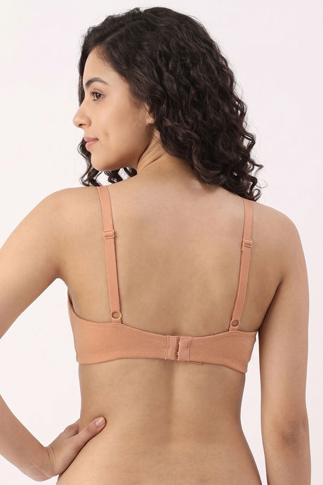 Zivame Essentials Double Layered Non Wired Full Coverage T-Shirt Bra - Sirocco — image 4
