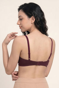 Zivame Double Layered Non Wired 3/4th Coverage Tshirt Bra - Fig — thumbnail 3