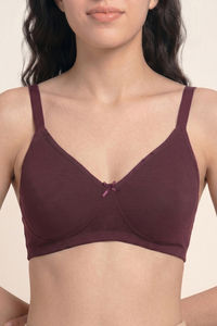 Zivame Double Layered Non Wired 3/4th Coverage Tshirt Bra - Fig — thumbnail 5
