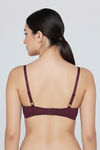 Zivame Padded Plunge Wired Medium Coverage Tshirt Bra - Fig — thumbnail 3