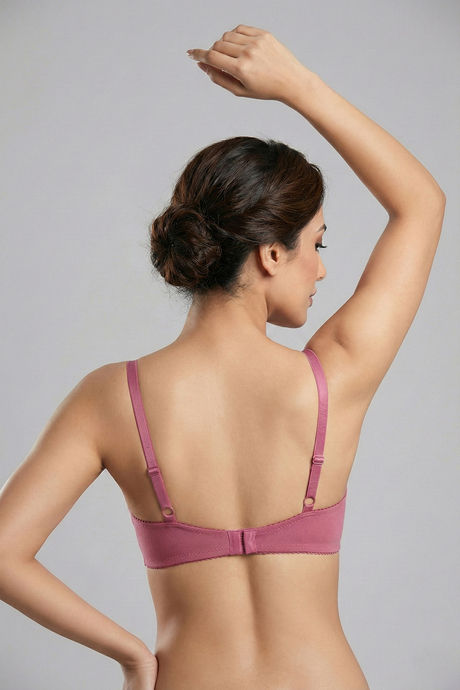 Zivame Padded Plunge Wired Medium Coverage Tshirt Bra - Malaga — image 3