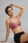 Zivame Padded Plunge Wired Medium Coverage Tshirt Bra - Malaga — thumbnail 4