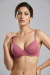 Zivame Padded Plunge Wired Medium Coverage Tshirt Bra - Malaga — thumbnail 5