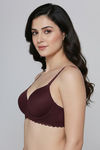 Zivame Padded Regular Wired 3/4th Coverage Tshirt Bra - Fig — thumbnail 3