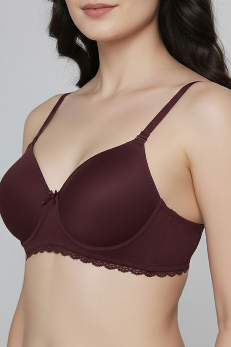 Zivame Padded Regular Wired 3/4th Coverage Tshirt Bra - Fig — image 4
