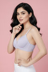 Zivame Padded Regular Wired 3/4th Coverage Tshirt Bra - Thistel — thumbnail 5