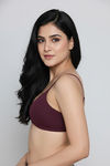Zivame Padded Non Wired Medium Coverage Tshirt Bra - Fig — thumbnail 5
