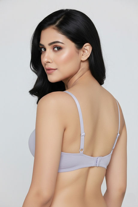 Zivame Padded Non Wired Medium Coverage Tshirt Bra - Thistel — image 3
