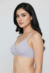 Zivame Padded Non Wired Medium Coverage Tshirt Bra - Thistel — thumbnail 4