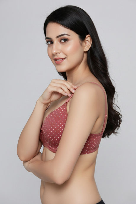 Zivame Padded Regular Wired 3/4th Coverage Tshirt Bra - Polka — image 4