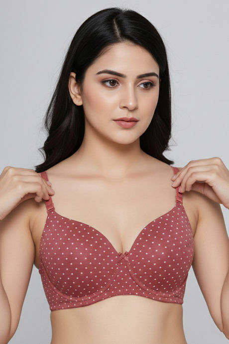 Zivame Padded Regular Wired 3/4th Coverage Tshirt Bra - Polka — image 5
