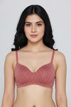 Zivame Padded Non Wired 3/4th Coverage Tshirt Bra - Polka — thumbnail 2