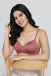 Zivame Padded Non Wired 3/4th Coverage Tshirt Bra - Polka — thumbnail 4