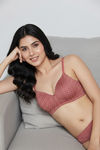 Zivame Padded Non Wired 3/4th Coverage Tshirt Bra - Polka — thumbnail 5
