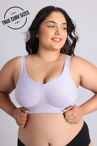Zivame True Curv Double Layered Non Wired Full Coverage Super Support Bra - Thistel — thumbnail 1