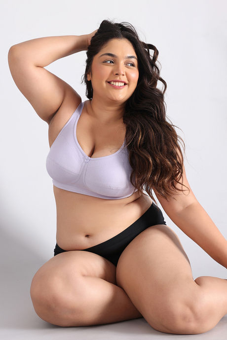 Zivame True Curv Double Layered Non Wired Full Coverage Super Support Bra - Thistel — image 5