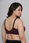 Zivame True Curv Double Layered Non Wired Full Coverage Super Support Bra - Fig — thumbnail 2