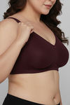 Zivame True Curv Double Layered Non Wired Full Coverage Super Support Bra - Fig — thumbnail 3