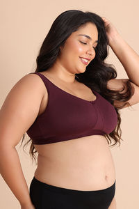 Zivame True Curv Double Layered Non Wired Full Coverage Minimiser Bra - Fig — thumbnail 2