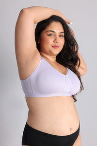 Zivame True Curv Double Layered Non Wired Full Coverage Super Support Bra - Thistel — thumbnail 3