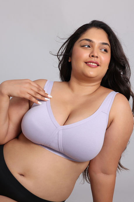Zivame True Curv Double Layered Non Wired Full Coverage Super Support Bra - Thistel — image 5