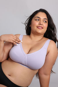 Zivame True Curv Double Layered Non Wired Full Coverage Super Support Bra - Thistel — thumbnail 5