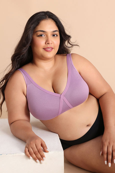 Zivame True Curv Double Layered Non Wired Full Coverage Super Support Bra - Valerian — image 4