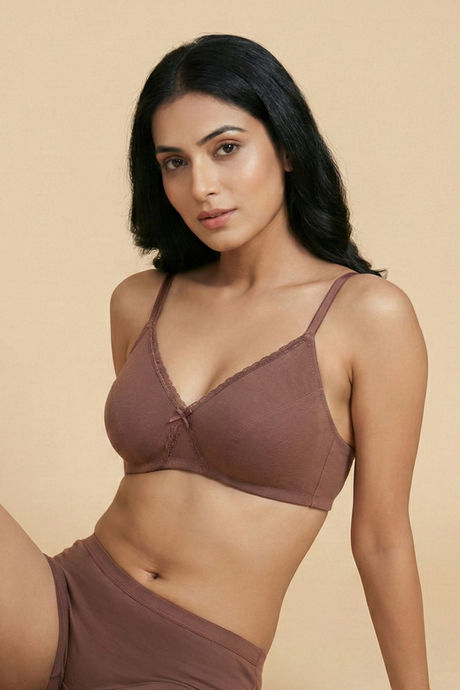 Zivame Double Layered Non Wired 3/4th Coverage Tshirt Bra - Nutmeg — image 2