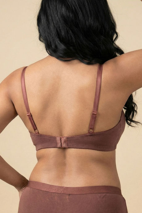 Zivame Double Layered Non Wired 3/4th Coverage Tshirt Bra - Nutmeg — image 3