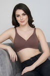 Zivame Double Layered Non Wired 3/4th Coverage Tshirt Bra - Nutmeg — thumbnail 1