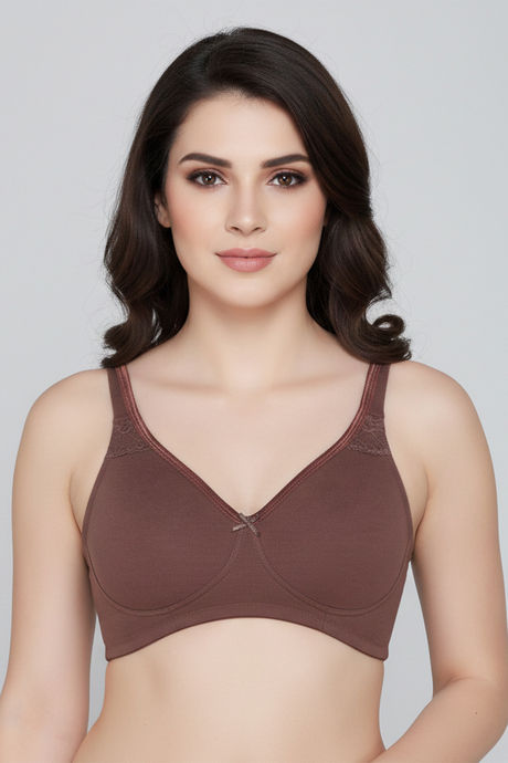 Zivame Double Layered Non Wired 3/4th Coverage Tshirt Bra - Nutmeg — image 3