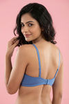 Zivame Padded Non Wired 3/4th Coverage Tshirt Bra - Riviera — thumbnail 3