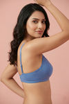 Zivame Padded Non Wired 3/4th Coverage Tshirt Bra - Riviera — thumbnail 4