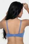 Zivame Bare Whispers Padded Plunged Wired Medium Coverage Lace Bra - Riviera — thumbnail 3