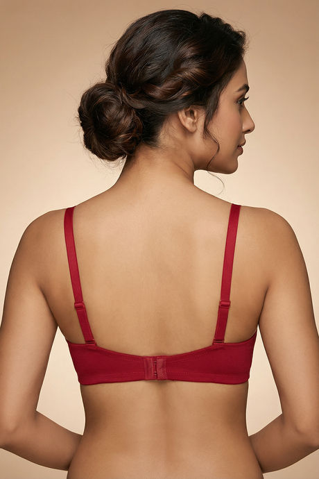 Zivame Bare Whispers Padded Plunged Wired Medium Coverage Lace Bra - Scooter — image 2