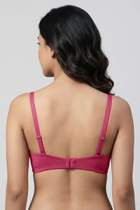 Zivame Bare Whispers Padded Plunged Wired Medium Coverage Lace Bra - Vivacious — thumbnail 3
