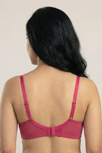 Zivame Bare Whispers Padded Wired Medium Coverage Plunge Neck Lace Bra - Vivacious — thumbnail 2