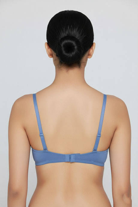 Zivame Bare Whispers Padded Non Wired Medium Coverage Lace Bra - Riviera — image 2