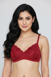 Zivame Bare Whispers Padded Non Wired Medium Coverage Lace Bra - Scooter — thumbnail 1