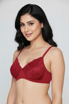 Zivame Bare Whispers Padded Non Wired Medium Coverage Lace Bra - Scooter — thumbnail 3