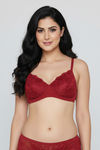Zivame Bare Whispers Padded Non Wired Medium Coverage Lace Bra - Scooter — thumbnail 5