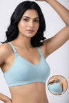 Zivame Double Layered Regular Wired 3/4th Coverage Natural Lift Nursing Bra - Omphalodes — thumbnail 1